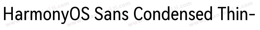 HarmonyOS Sans Condensed Thin字体转换